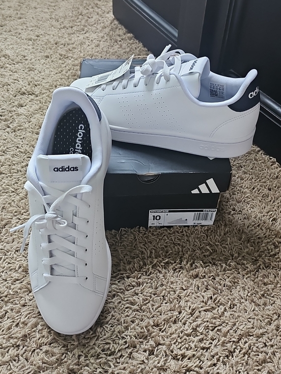 adidas Other - NWT Adidas Advantage Shoes White Sneakers Cloudfoam Comfort 10 Tennis Shoes